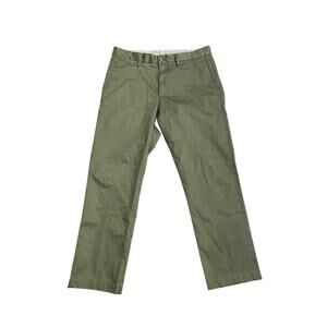 Buttoned Down Slim Straight Flat Front Olive Green Chinos SZ 31x30 Casual Office